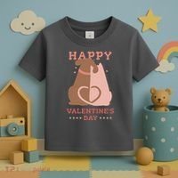 Happy Valentines Day Dog Tail Heart Toddler T-Shirt thumb 3