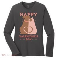 Happy Valentines Day Dog Tail Heart Women's Long Sleeve Shirt thumb 0