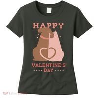 Happy Valentines Day Dog Tail Heart Women's T-Shirt thumb 0