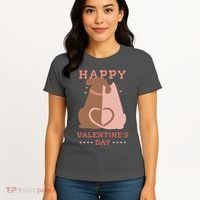 Happy Valentines Day Dog Tail Heart Women's T-Shirt thumb 4