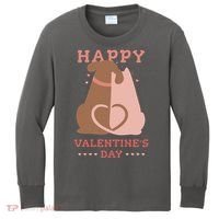Happy Valentines Day Dog Tail Heart Kids Long Sleeve Shirt thumb 0