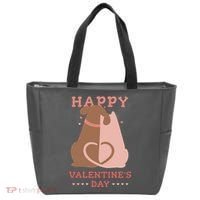 Happy Valentines Day Dog Tail Heart Tote Bag thumb 0