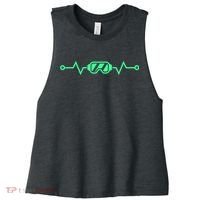 Heartbeat VR Developer & Gamer Virtual Reality Women's Racerback Cropped Tank thumb 0