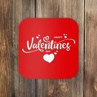 Happy Valentines Day Cute Romantic Coaster thumb 0
