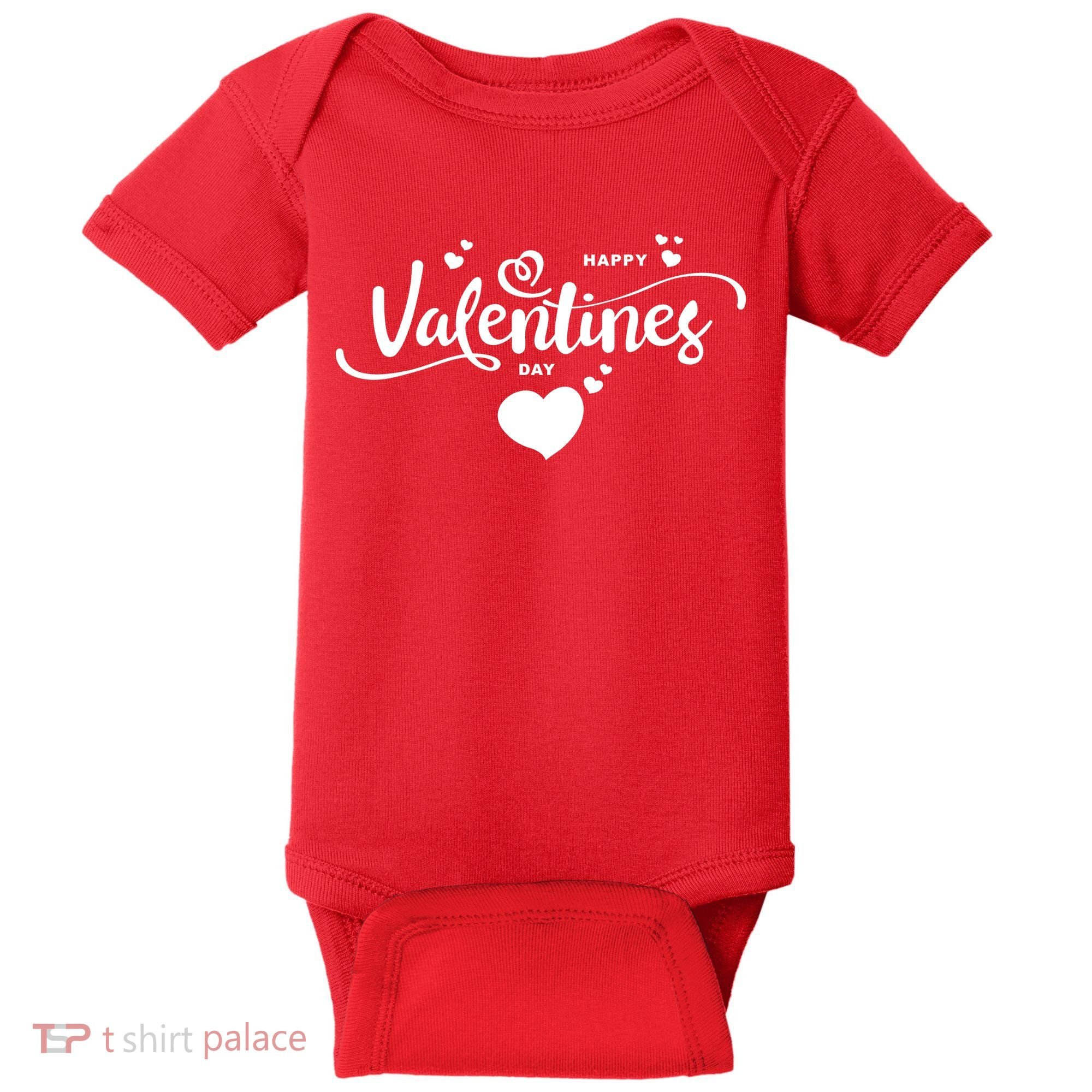 Happy Valentines Day Cute Romantic Baby Bodysuit