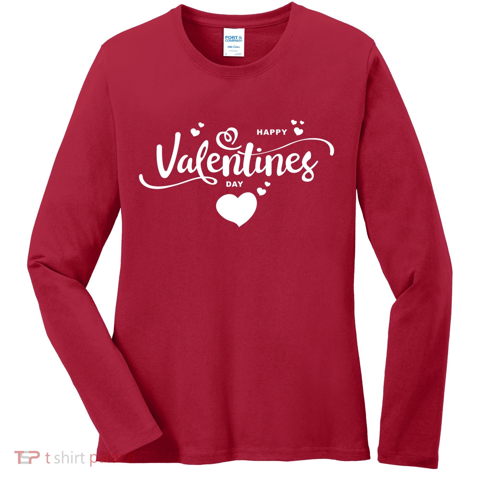 Happy Valentines Day Cute Romantic Women's Long Sleeve Shirt