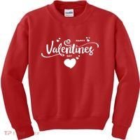 Happy Valentines Day Cute Romantic Kids Sweatshirt thumb 0