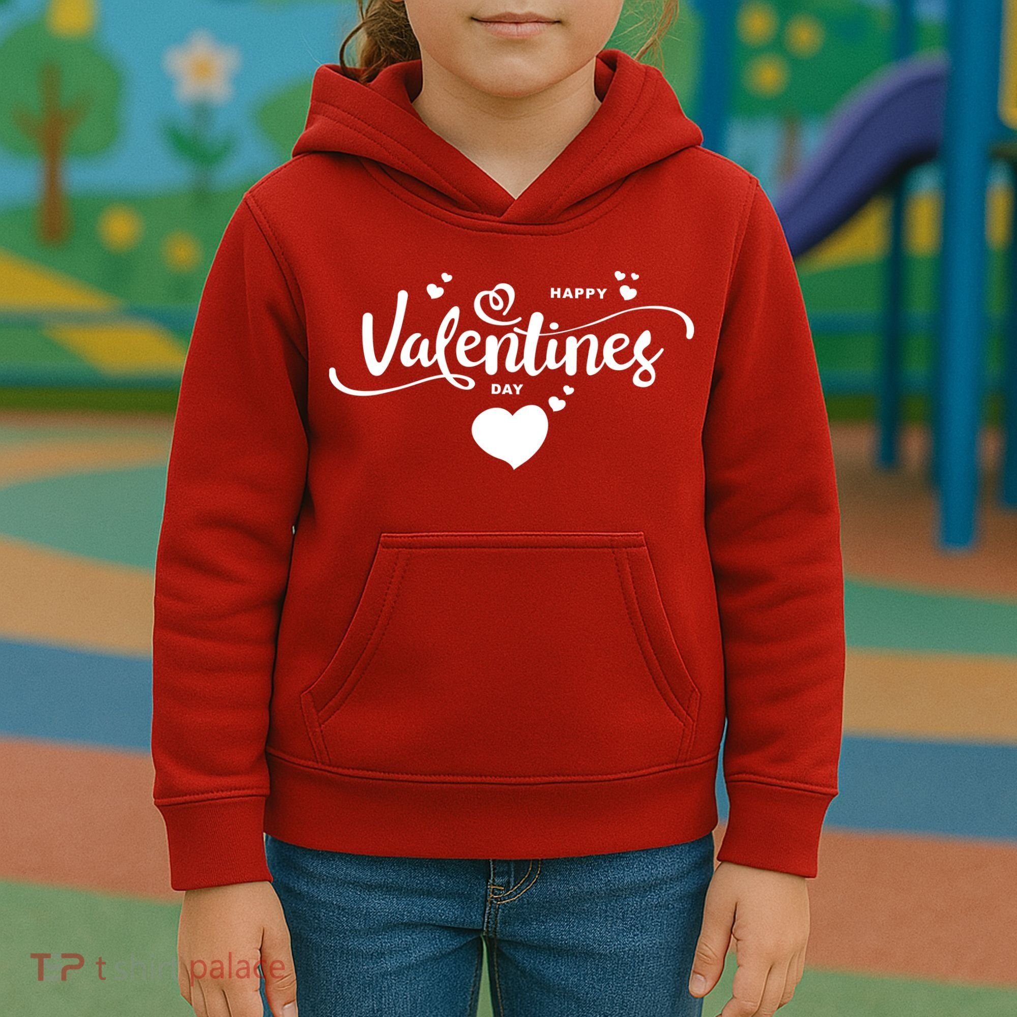Happy Valentines Day Cute Romantic Kids Hoodie