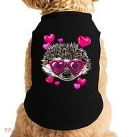 Hedgehog Valentines Day Heart Love Couples Hedgehog Lover Cool Gift Doggie Tank thumb 0