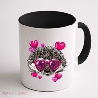 Hedgehog Valentines Day Heart Love Couples Hedgehog Lover Cool Gift Coffee Mug thumb 1