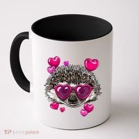 Hedgehog Valentines Day Heart Love Couples Hedgehog Lover Cool Gift Coffee Mug thumb 0