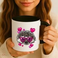 Hedgehog Valentines Day Heart Love Couples Hedgehog Lover Cool Gift Coffee Mug thumb 3