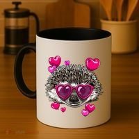 Hedgehog Valentines Day Heart Love Couples Hedgehog Lover Cool Gift Coffee Mug thumb 4