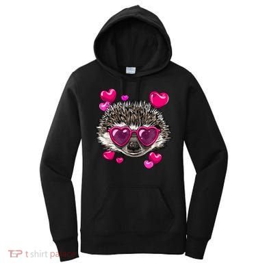 Hedgehog Valentines Day Heart Love Couples Hedgehog Lover Cool Gift Women's Hoodie