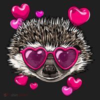 Hedgehog Valentines Day Heart Love Couples Hedgehog Lover Cool Gift Golf Towel thumb 3