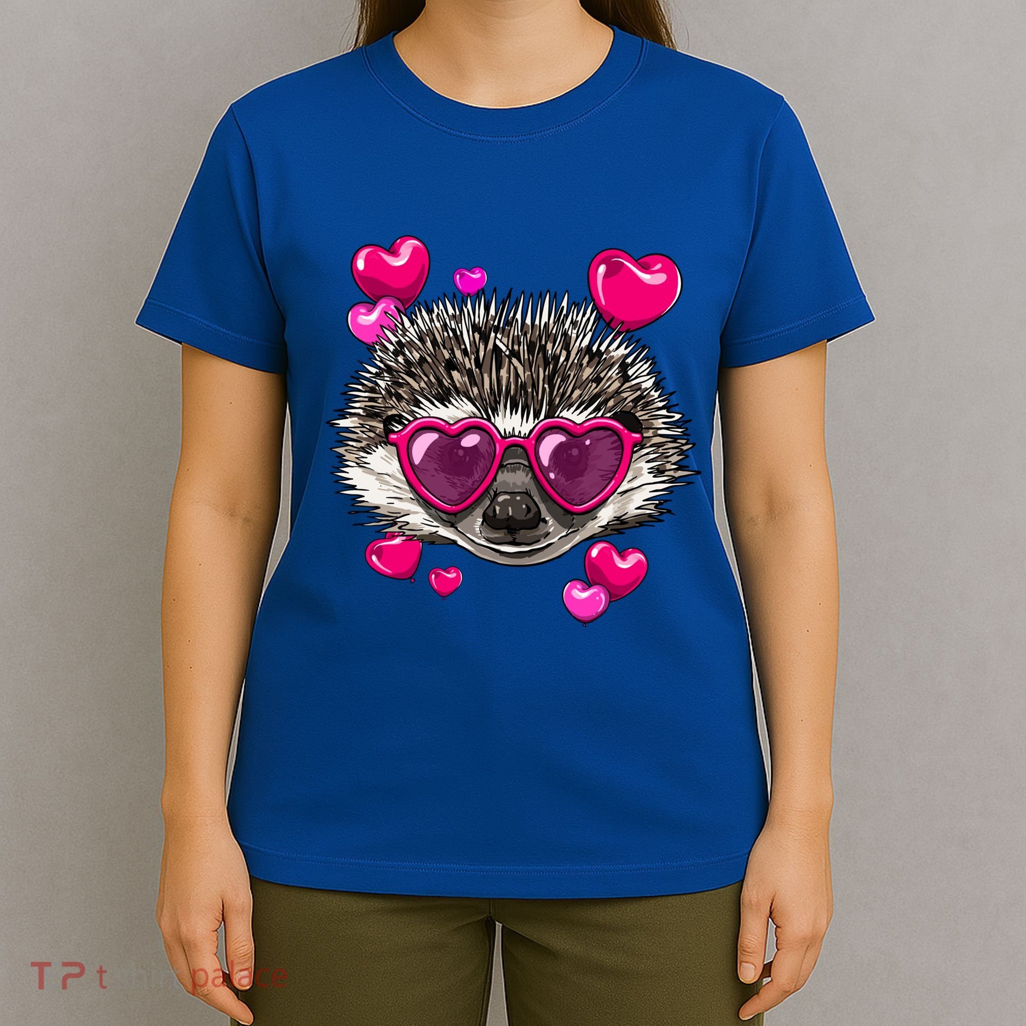 Hedgehog Valentines Day Heart Love Couples Hedgehog Lover Cool Gift T-Shirt