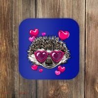 Hedgehog Valentines Day Heart Love Couples Hedgehog Lover Cool Gift Coaster thumb 0