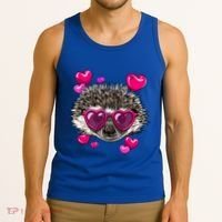 Hedgehog Valentines Day Heart Love Couples Hedgehog Lover Cool Gift Tank Top thumb 3