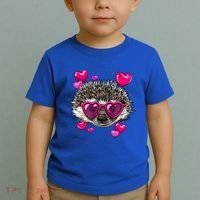 Hedgehog Valentines Day Heart Love Couples Hedgehog Lover Cool Gift Toddler T-Shirt thumb 2