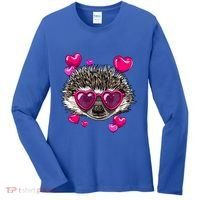 Hedgehog Valentines Day Heart Love Couples Hedgehog Lover Cool Gift Women's Long Sleeve Shirt thumb 0