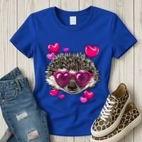 Hedgehog Valentines Day Heart Love Couples Hedgehog Lover Cool Gift Women's T-Shirt thumb 3