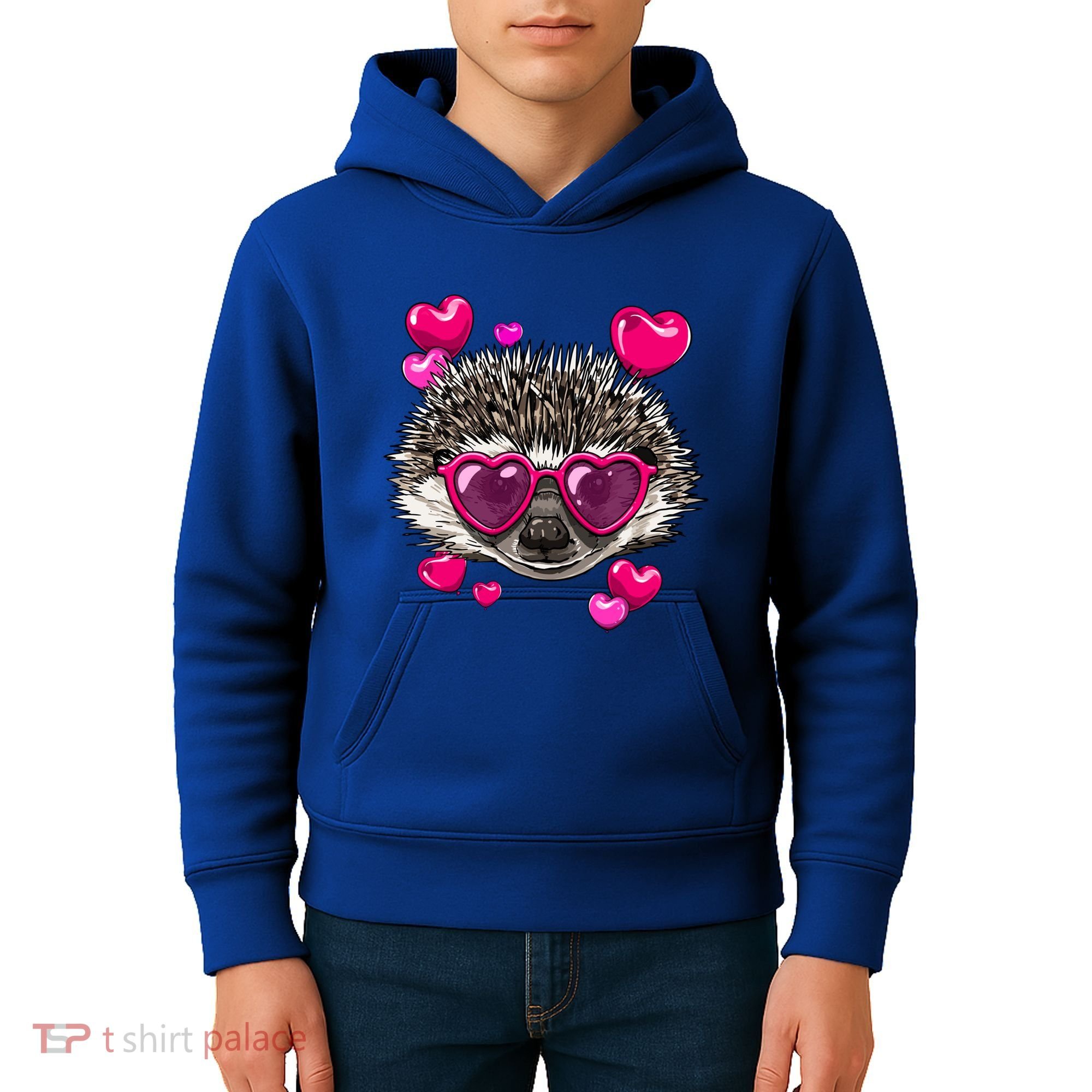 Hedgehog Valentines Day Heart Love Couples Hedgehog Lover Cool Gift Kids Hoodie