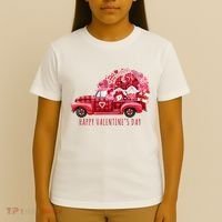 Happy Valentines Day Gnome Vintage Truck T-Shirt thumb 4