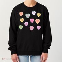 Happy Valentines Day Candy Conversation Hearts Great Gift Great Gift Women's Sweatshirt thumb 0
