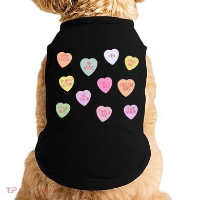Happy Valentines Day Candy Conversation Hearts Great Gift Great Gift Doggie Tank
