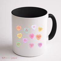 Happy Valentines Day Candy Conversation Hearts Great Gift Great Gift Coffee Mug thumb 1