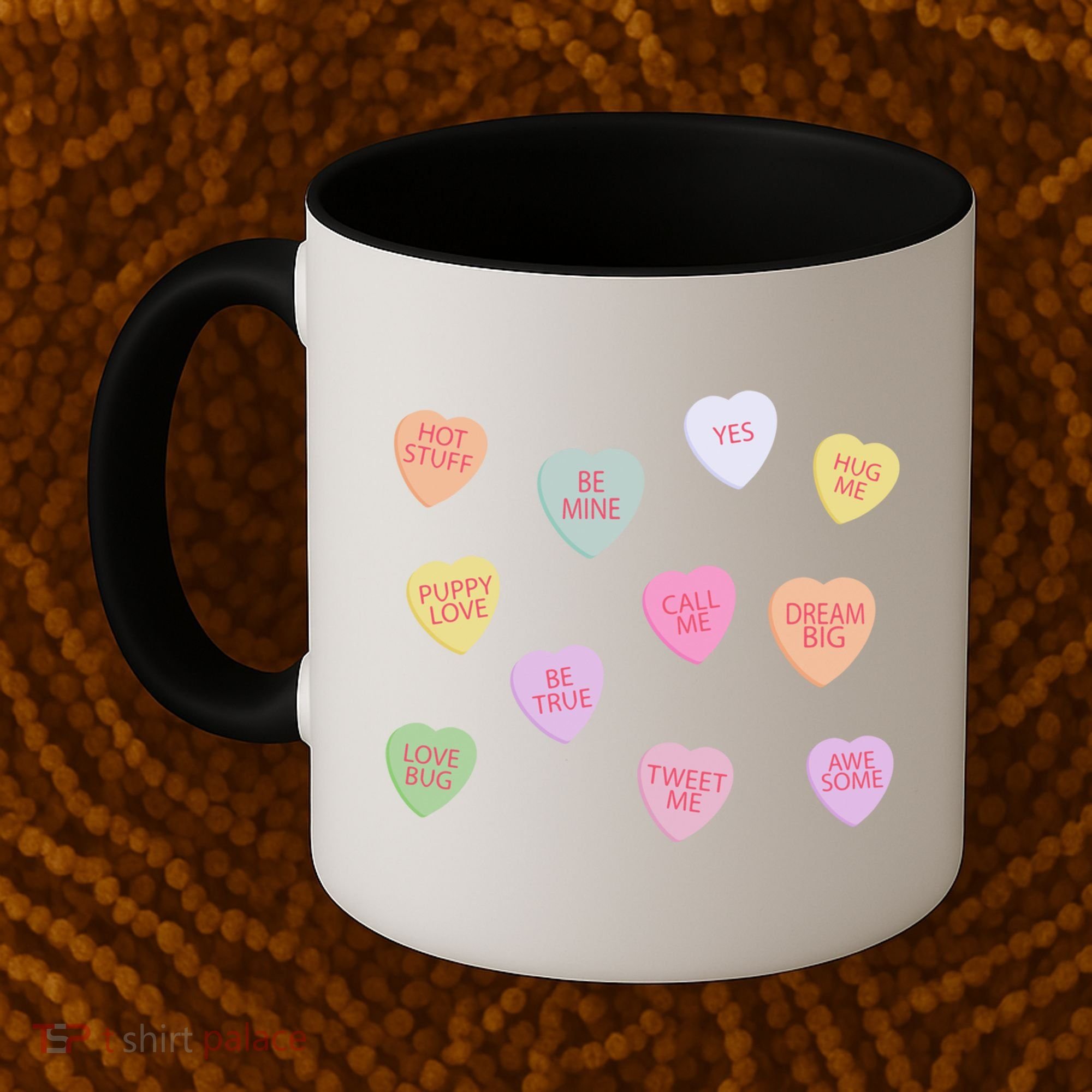 Happy Valentines Day Candy Conversation Hearts Great Gift Great Gift Coffee Mug