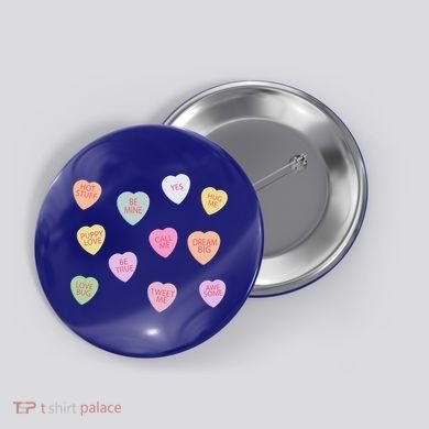 Happy Valentines Day Candy Conversation Hearts Great Gift Great Gift Button