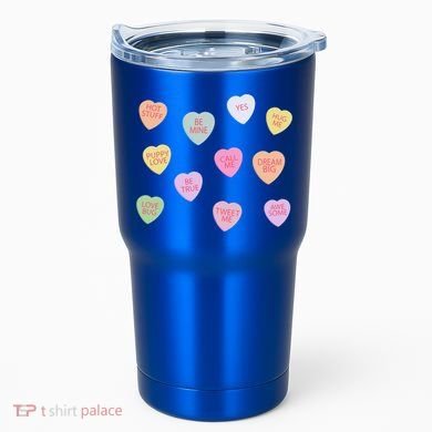 Happy Valentines Day Candy Conversation Hearts Great Gift Great Gift Tumbler