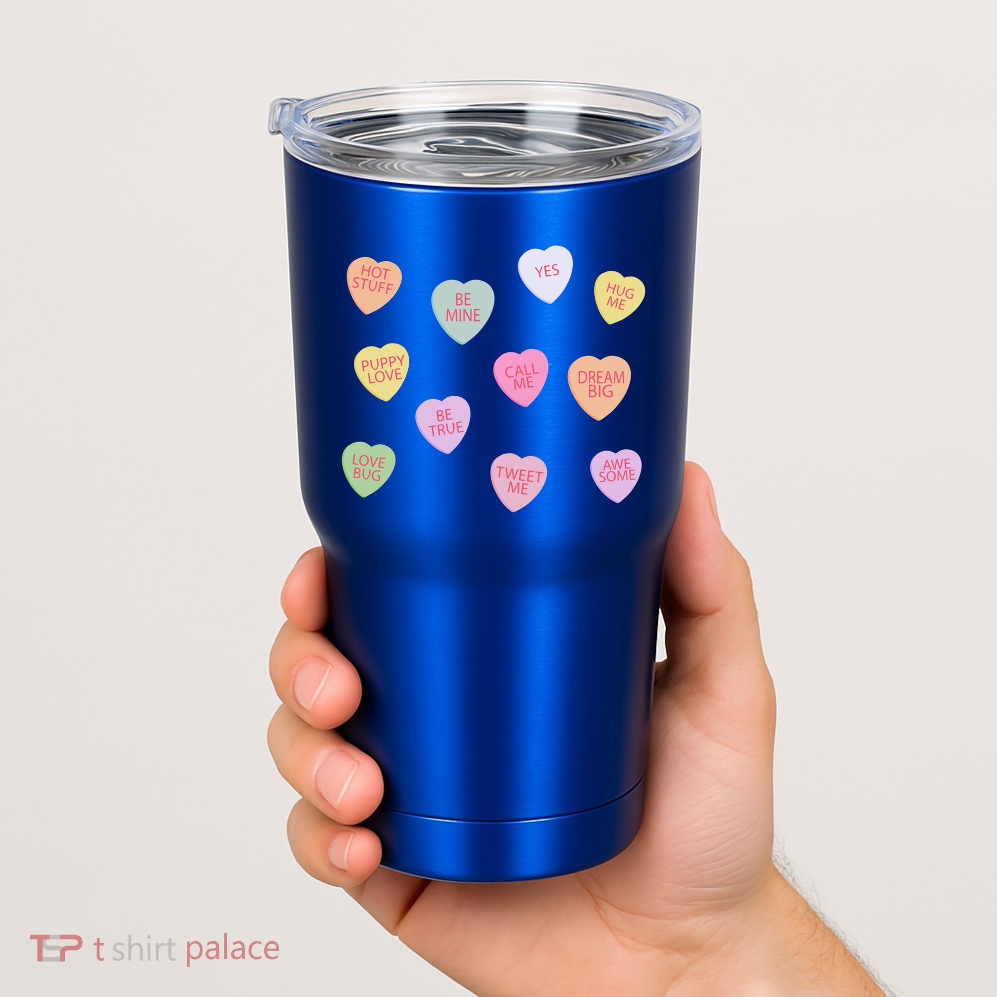Happy Valentines Day Candy Conversation Hearts Great Gift Great Gift Tumbler