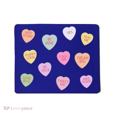 Happy Valentines Day Candy Conversation Hearts Great Gift Great Gift Mousepad