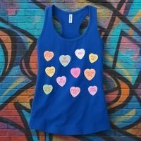 Happy Valentines Day Candy Conversation Hearts Great Gift Great Gift Women's Tank Top thumb 3