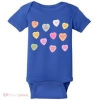 Happy Valentines Day Candy Conversation Hearts Great Gift Great Gift Baby Bodysuit thumb 0