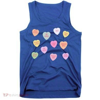 Happy Valentines Day Candy Conversation Hearts Great Gift Great Gift Tank Top