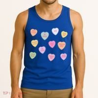 Happy Valentines Day Candy Conversation Hearts Great Gift Great Gift Tank Top thumb 3