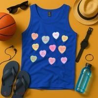 Happy Valentines Day Candy Conversation Hearts Great Gift Great Gift Tank Top thumb 4