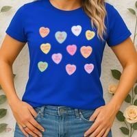 Happy Valentines Day Candy Conversation Hearts Great Gift Great Gift Women's T-Shirt thumb 2