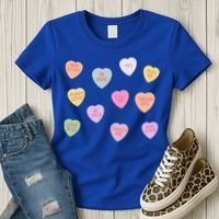 Happy Valentines Day Candy Conversation Hearts Great Gift Great Gift Women's T-Shirt thumb 3