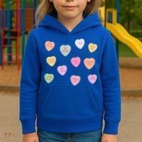 Happy Valentines Day Candy Conversation Hearts Great Gift Great Gift Kids Hoodie thumb 3
