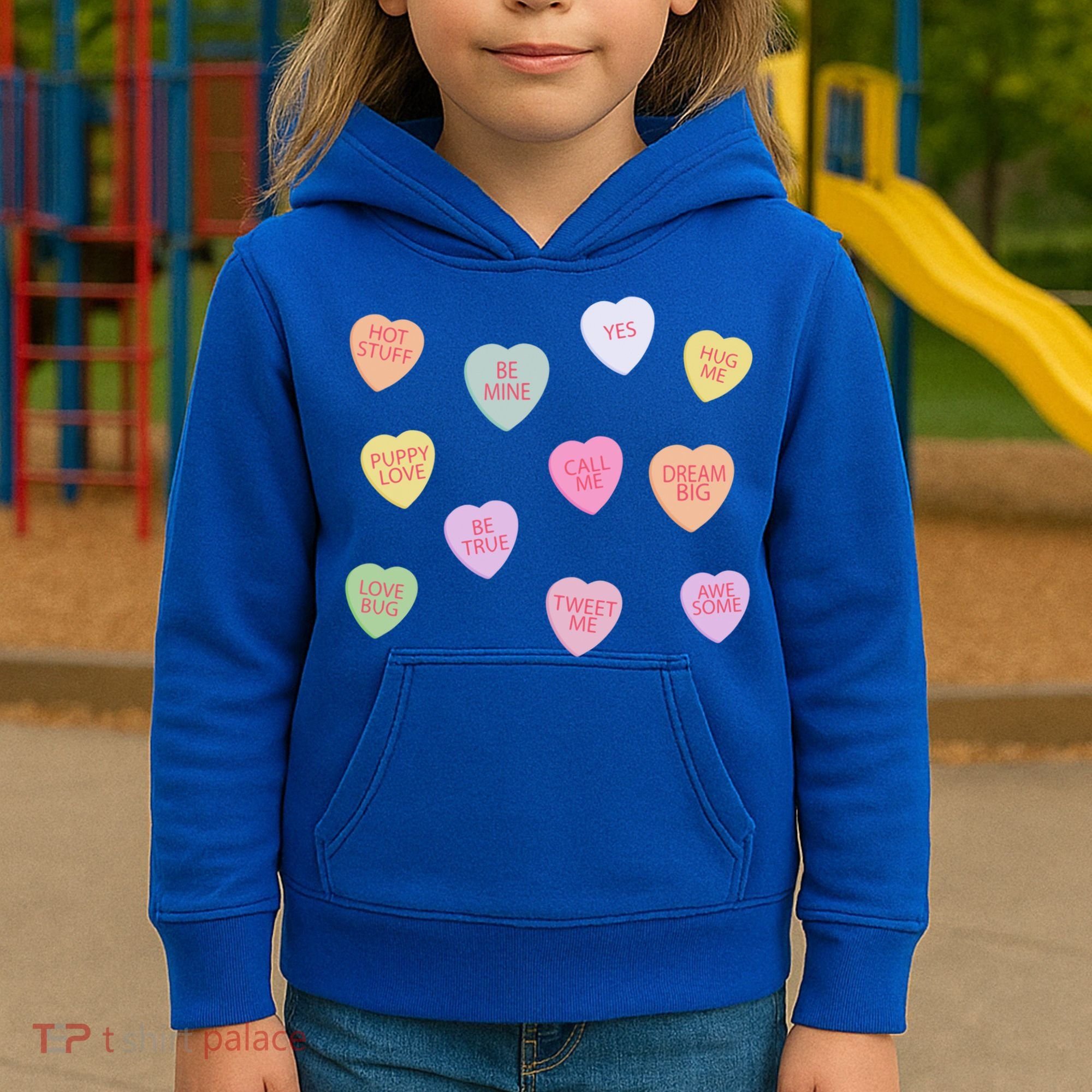 Happy Valentines Day Candy Conversation Hearts Great Gift Great Gift Kids Hoodie