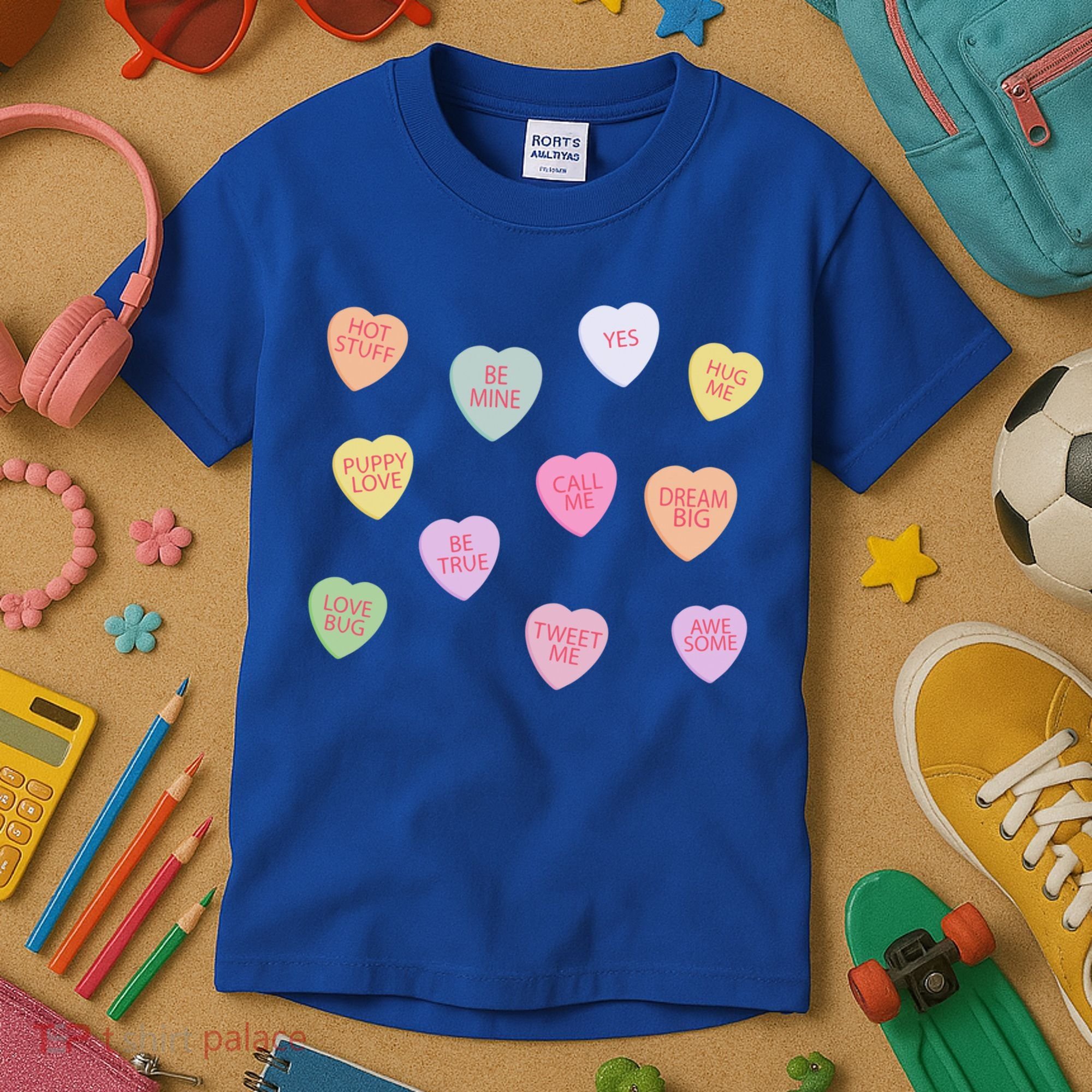 Happy Valentines Day Candy Conversation Hearts Great Gift Great Gift Kids T-Shirt
