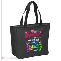 Happy ValentineS Day And Yes ItS My Birthday Funny Prese Tote Bag thumb 2