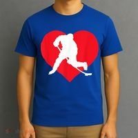Hockey Valentine Day Funny Gift For Hockey Lover Gifts T-Shirt thumb 3
