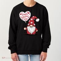 Happy ValentineS Day Cute Gnome Women's Sweatshirt thumb 0