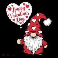 Happy ValentineS Day Cute Gnome Women's Hoodie thumb 2