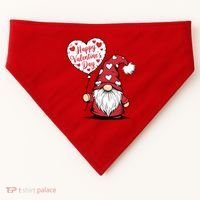Happy ValentineS Day Cute Gnome USA-Made Doggie Bandana thumb 0